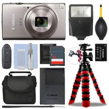 Canon IXY 650 / ELPH 360 Digital Camera Silver 32GB Deluxe Accessory Package