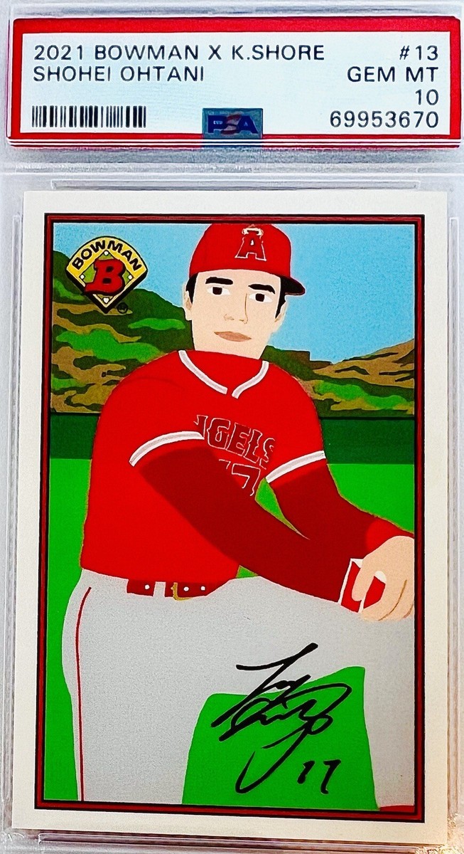大谷翔平2021 Topps X 1989 Bowman by Keith 2021 Bowman X Keith Shore Shohei Ohtani #13 PSA 10 💎 '89 Griffey