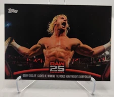 2018 Topps WWE RAW 25 Dolph Ziggler Cashes In, Winning World Title #RAW-38
