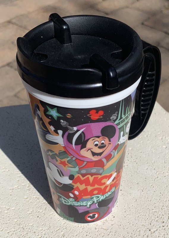Disney Whirley Drink Works Mickey Mouse Club Mug Tumbler Travel Cup W/ Handle
