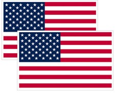 2 qty 10x6 Large American Flag Bumper Sticker USA Window Car Vinyl Decal