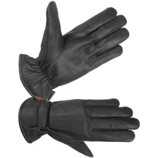 Men's Unlined Water Resistant Leather Classic Riding Motorcycle Driving Gloves