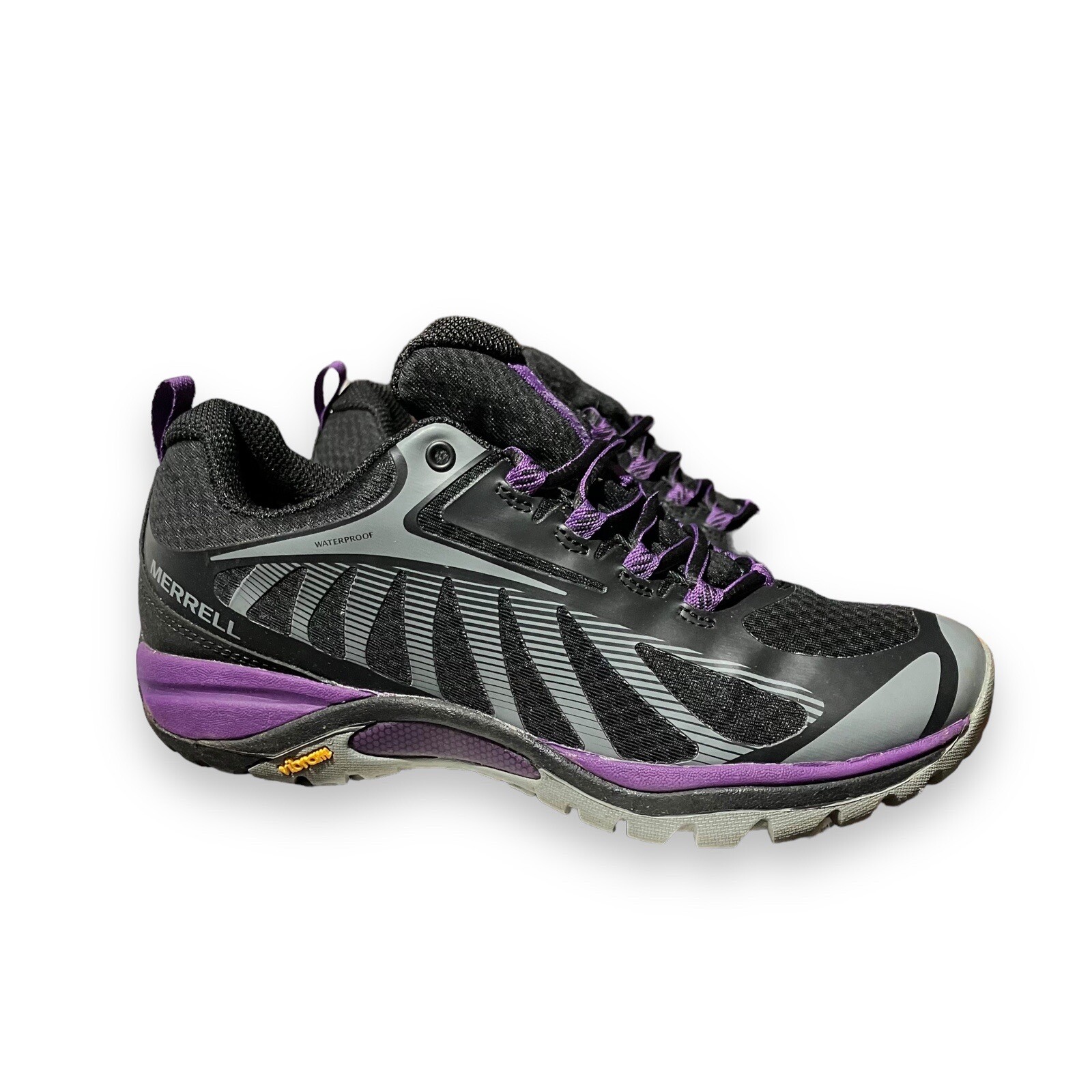 Scarpe Merrell WMNS 8 Viola Escursionismo Sirena Bordo 3 Impermeabili Trail Vibram J03450