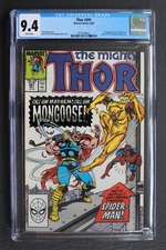 THOR #391 MONGOOSE Spider-Man 1988 1st ERIC MASTERSON aka THUNDERSTRIKE CGC 9.4
