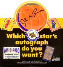 Union 76 Upper Deck Basketball Gas Pump Topper Insert Sign 1997 Advertising