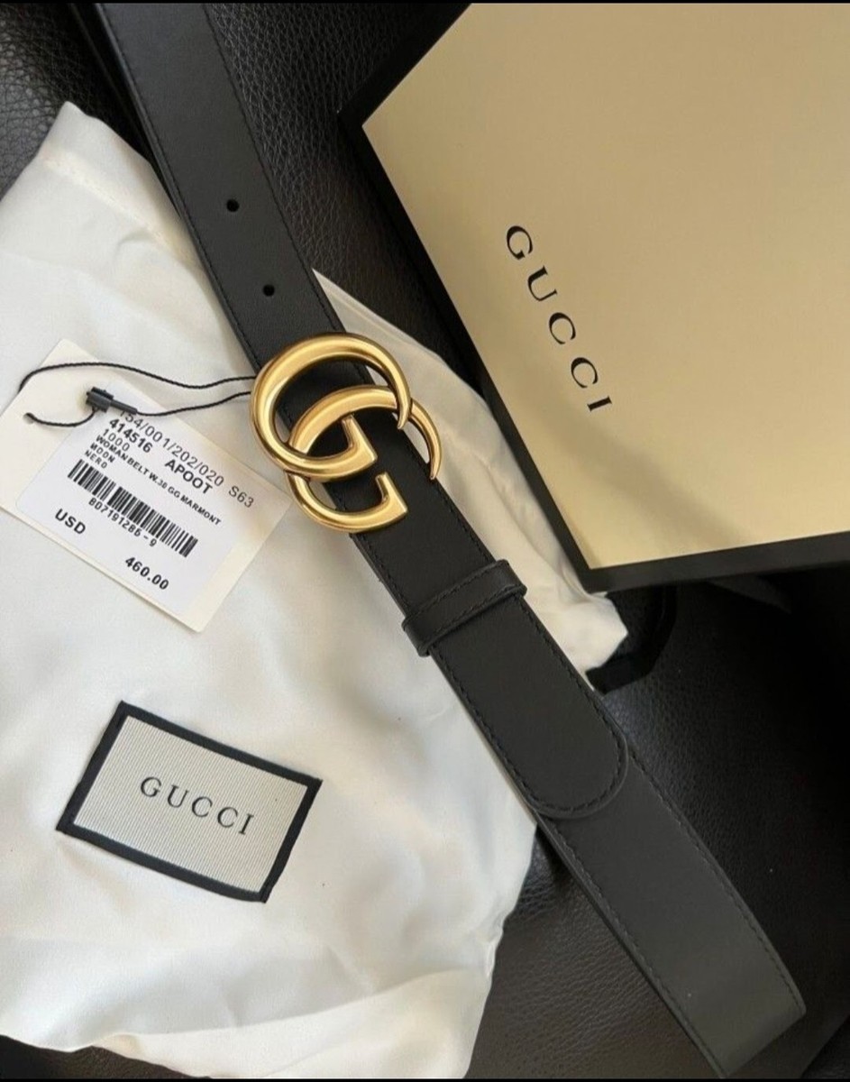 Gucci Belt Size 80/32 For 26/271 Pants Black Skinny Inch Leather