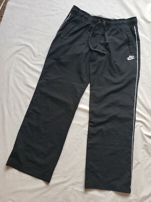 Nike Womens L Athletic Track Pants Black Gray Loose Lounge Sweatpants Gym  Yoga
