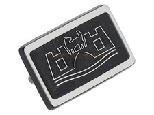 VW Golf Jetta 2 Emblem seitlich Wolfsburg Wappen Weiss/Schwarz NOS