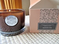 AQUIESSE LUXURY SCENTED CANDLE 5 oz. NIB HAND POURED USA SANDALWOOD VANILLA MUSK