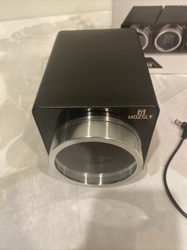 Black Leather Single Watch Winder Mozsly With Power Cord New In Box W