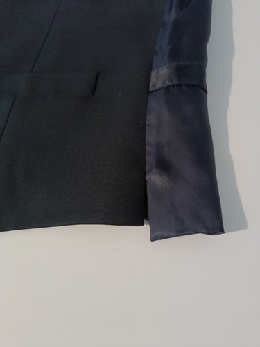 Luxurious Lanificio F.lli Cerruti Woollen Waistcoat Navy Uk 44/EU54 Wedding Prom - Picture 15 of 16