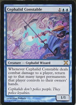 Tenth Edition Magic Cephalid Constable #72 EX