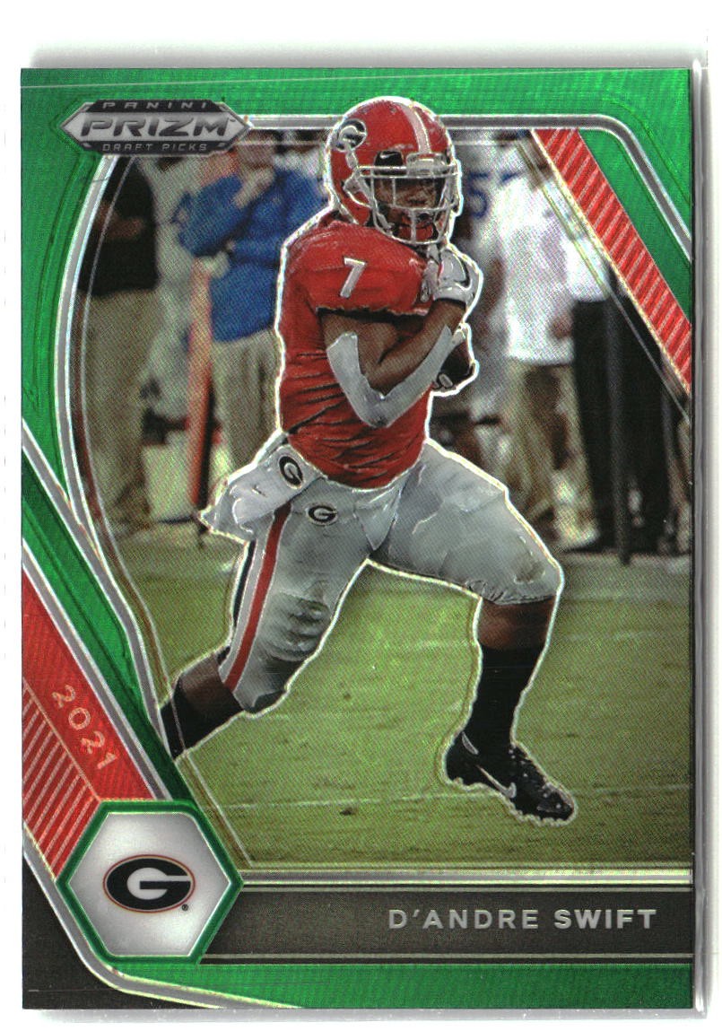 2021 Panini Prizm Draft Picks Collegiate #75 D'Andre Swift Green