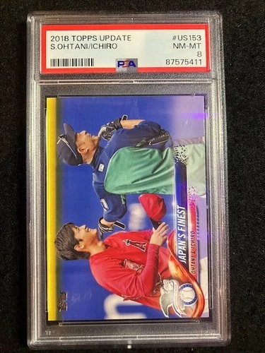 2018 Topps Update PSA 8 Shohei Ohtani/Ichiro rookie card Japans Finest US153