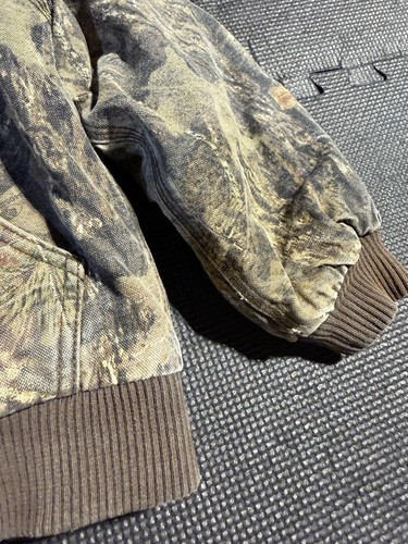 Carhartt Full Zip Camouflage Mossy Oak Hooded Jacket Youth Size XS - Picture 4 of 9