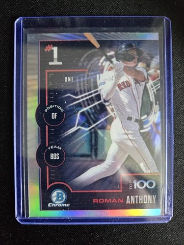 Roman Anthony 2025 Bowman Chrome Scouts Top 100 Refractor Rookie Card BTP-1