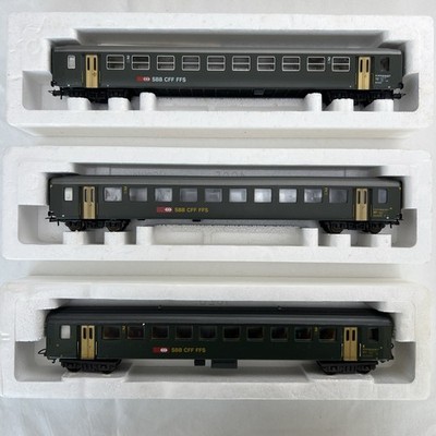 LIMA Italy HO Swiss Rail SBB CFF FFS 2nd Class Coaches Epoch V Lot of 3 In Boxes