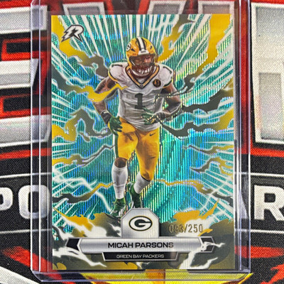 2025 Topps Resurgence Micah Parsons Aqua Surge Refractor /250 #26 GB Packers