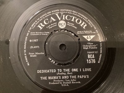 THE MAMA'S AND THE PAPA'S . DEDICATED TO THE ONE I LOVE / FREE ADVICE. 1967