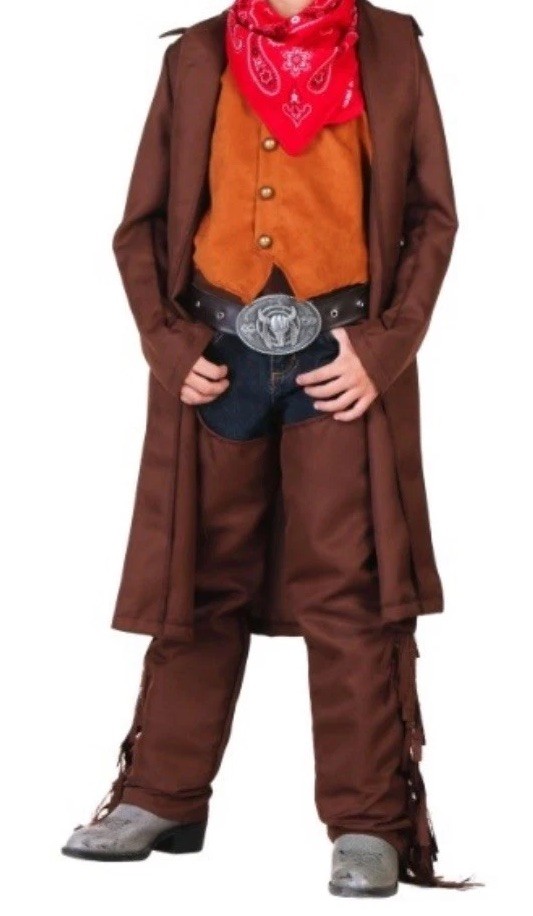 Kids Ages 5-7 Years Cowboy Vest And Chaps Halloween