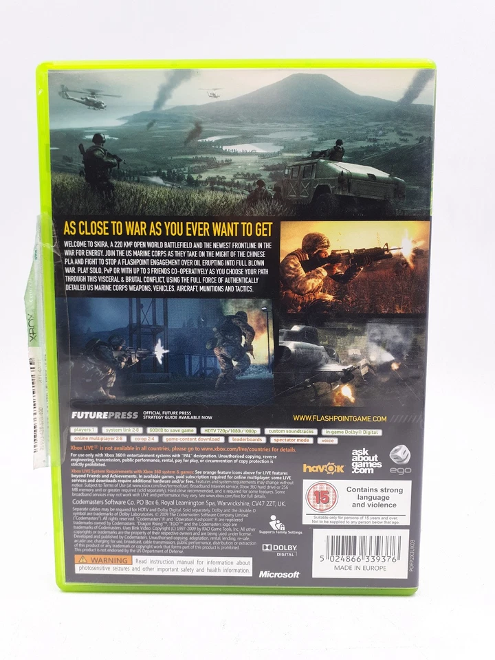 Operation Flashpoint Dragon Rising PAL MICROSOFT XBOX 360 UK en español. - Imagen 3 de 4