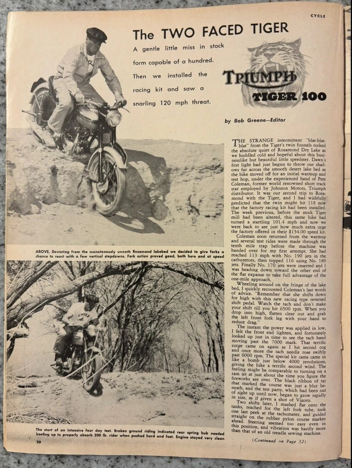 VTG Cycle Magazine November 1951 – Rare Indian Motorcycle Cover, Bonneville, VG+ - Image 3 of 4