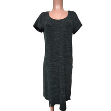 J. Jill Pure Jill Short Sleeve Pullover Midi Dress Women's Size S Heather Gray