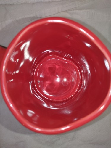 Rae Dunn Christmas Mug Coffee Tea 16 Oz. Making Spirits Bright Red EUC - Picture 3 of 4
