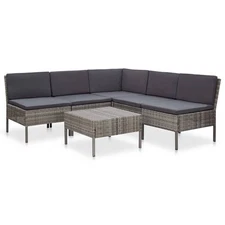 Garden Lounge Set Grey and Anthracite