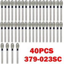 40Pcs Dental Diamond Bur FG Egg Football 379/023SC Super Coarse High Speed US