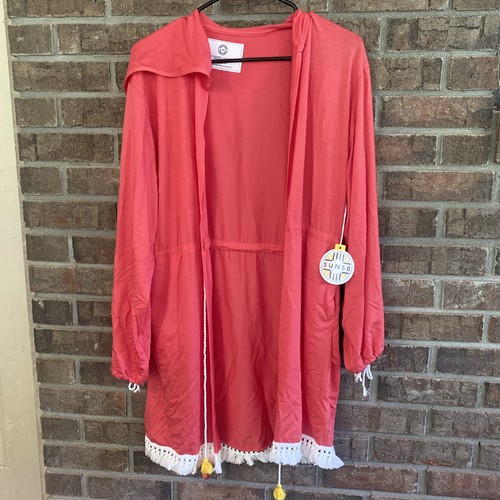 Sun50 UPF 50+ Beach Robe Swimsuit Cover Up coral Pink Size xSmall NEW ...