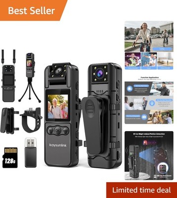 H82  128GB 4K Body Camera - Multi-Mode for Outdoors & Personal Safety