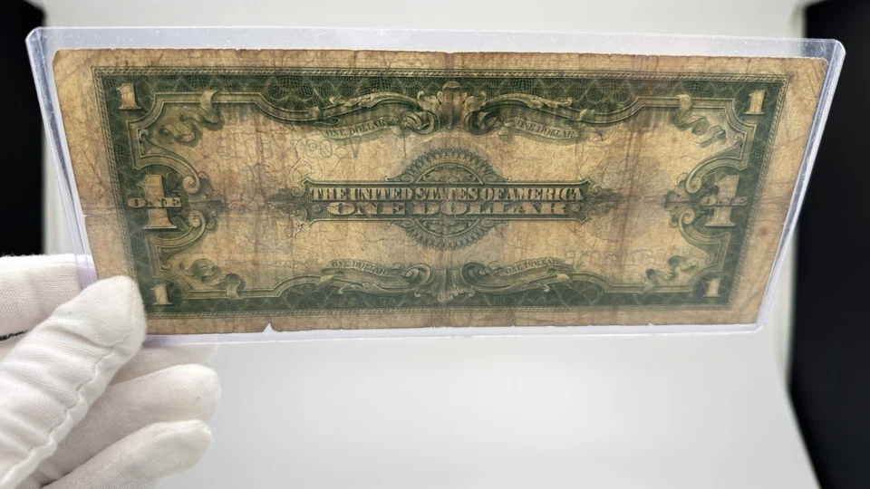 1923 $1 Silver Cert Large US Banknote Note Speelman/White BLUE SEAL Fr. 237 - Image 4 of 4