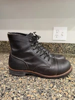 Red Wing 8086 Iron Ranger Boots Men’s 7.5 D Charcoal Rough & Tough USA Vibram