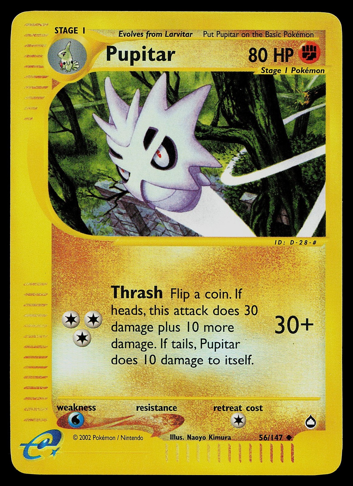 Pokemon Card - Pupitar Aquapolis 56/147 Uncommon Reverse Holo