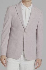 Calvin Klein Mens' Pink Slim-Fit Sport Coat Suit Jacket Size 38R