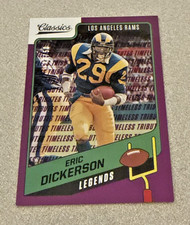 2021 Panini Classics Timeless Tributes Purple #137 Eric Dickerson Rams 46/50