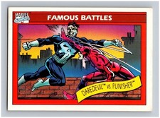Impel Marvel Universe Series 1 #110 1990 Daredevil vs Punisher Famous Battles