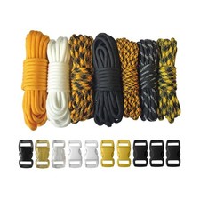 Paracord Planet 550 lb Type III Crafting Kits with Buckles, 110, Steel Curtain
