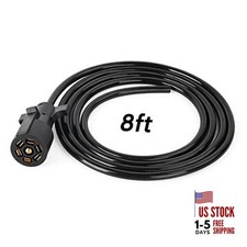 7 Way Trailer Plug, 7 pin Trailer Wiring Harness, 8 Feet 7-Wire Trailer