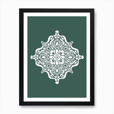 Rautenspitze Volkskunst 1 Kunstdruck gerahmt Wandbild Poster Leinwanddruck Bild
