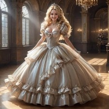Victoria Wedding Dresses Glitter Silver Corset Poncho Renaissance Ball Medieval