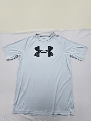 Under Armour Herren T-Hemd HeatGear Grau XL Locker Fit Feuchtigkeitsableitend