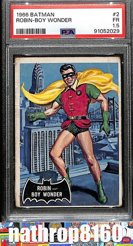 1966 Topps Batman Black Bat #2 Robin - Boy Wonder — PSA 1.5