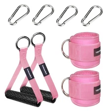 Ankle Straps for Cable Machines and Exercise Handles — Replacement Fitness Eq...