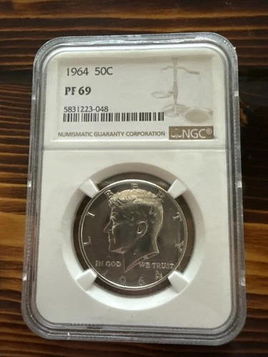 1964 Kennedy Half Dollar 50C – NGC PF69 Proof – 90% Silver – Silver Kennedy