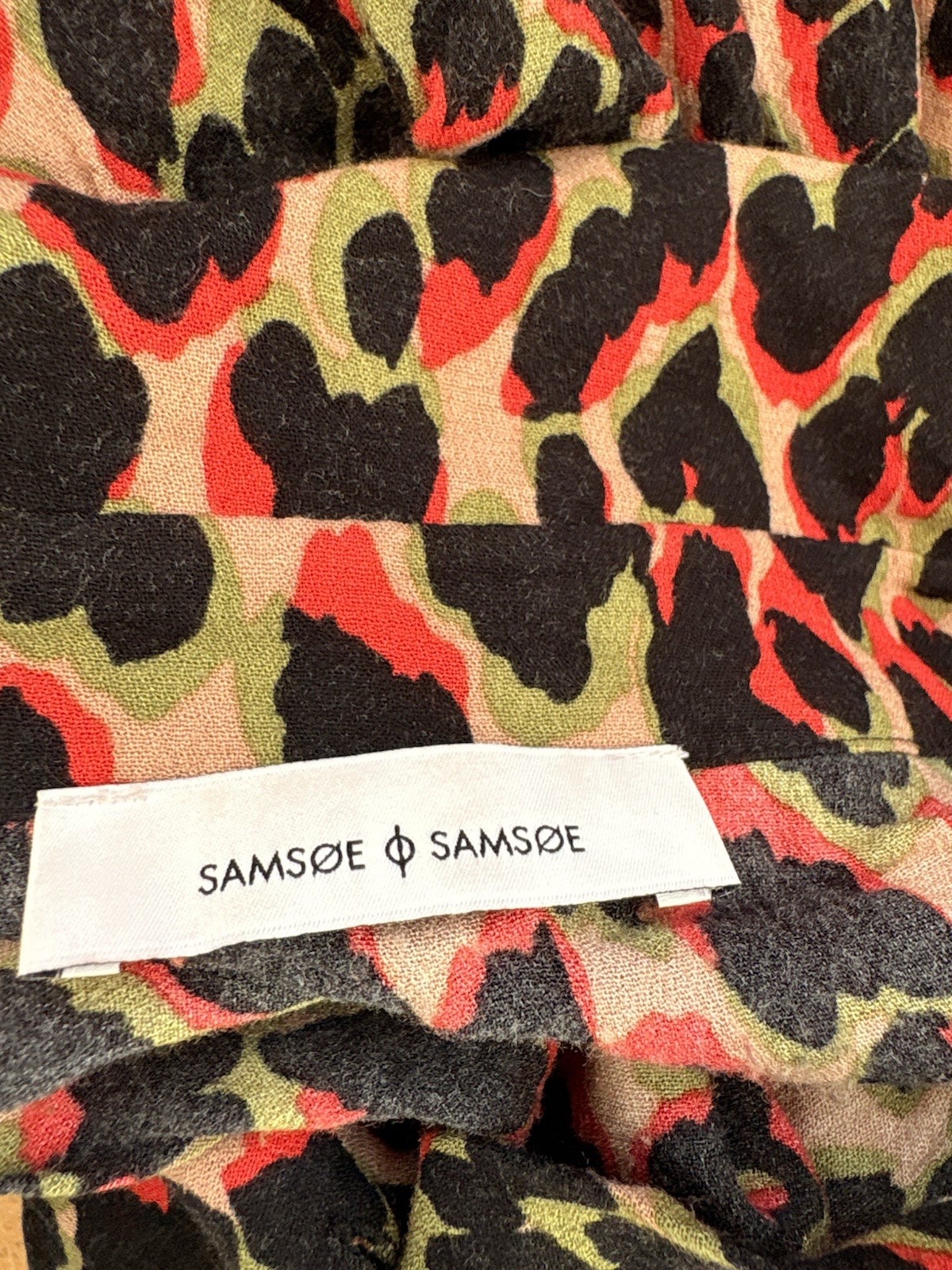 Samsoe Samsoe Red Mix Leopard Pattern Size M Long… - image 8