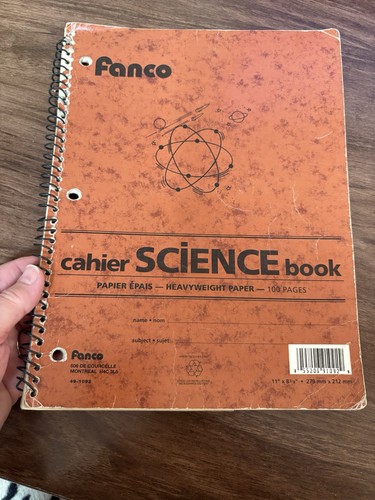 Vtg School Science Scribbler Ruled Graph FANCO Montreal Canada *Used Damaged - Picture 1 of 6