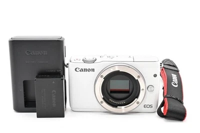 Canon EOS M10 Camera Body Pink/White Compact Mirrorless with LCD Flip Screen - Image 1 of 4