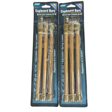 Vtg Camco 17" RV Refrigerator Cupboard Bar Extends 10" to 17" Oak Brown 6 Pack